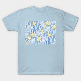 Light Blue Vibrant Tulips T-Shirt